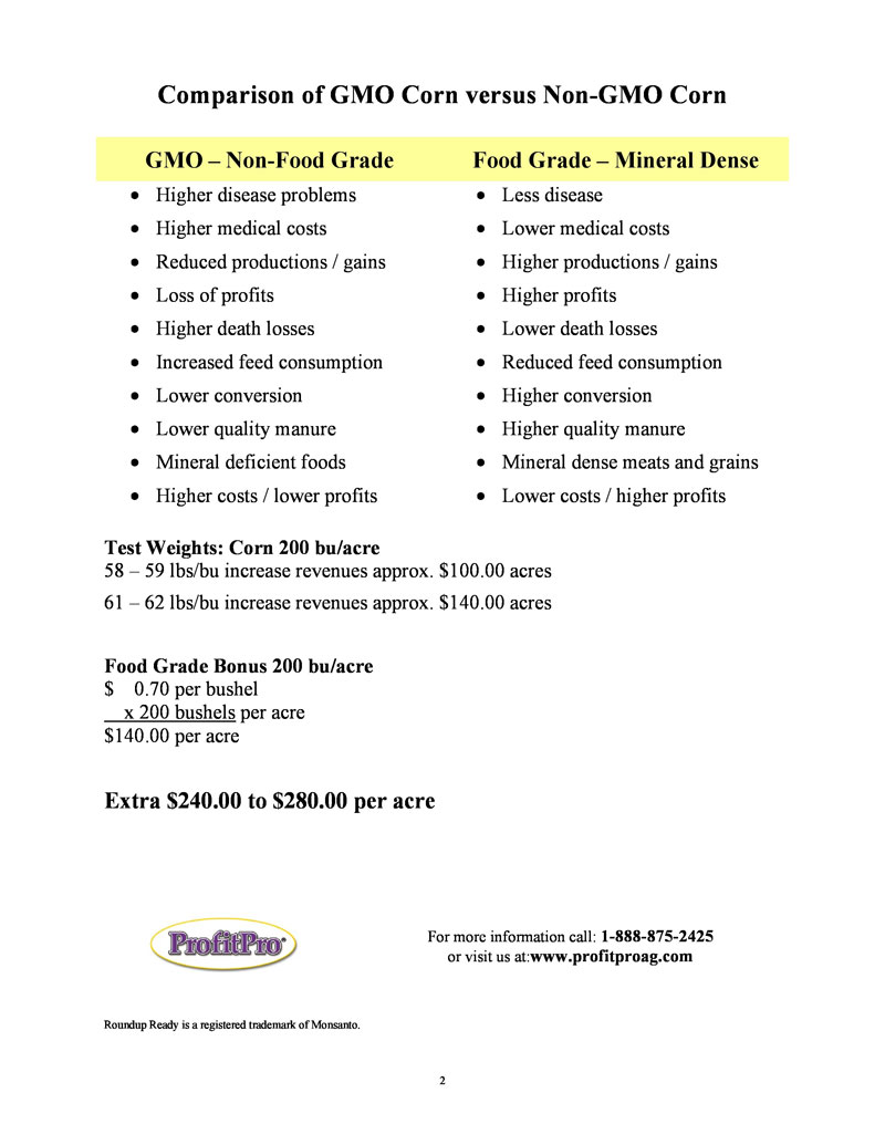 GMO corn comparison